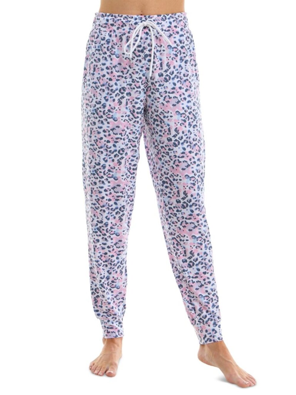 * 2021 Roudelain Women's Printed Jogger Pajama Pants - Carmine Leopard - Picture 5 of 8